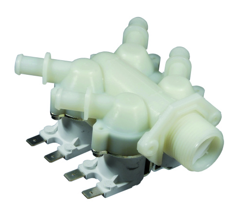 Электромагнитный клапан залива воды четверной для стиральной машины 180° Ø12мм VAL040UN