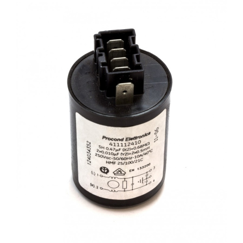 Конденсатор (сетевой фильтр) помехоподавляющий   0.47µF стиральной машины ZANUSSI 3  / CAP221UN /