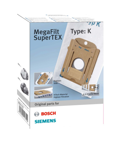 Пылесборники Тип:К /4 мешка + 1 Микрофильтр Bosch 461342 461343 468265 VAC205BO