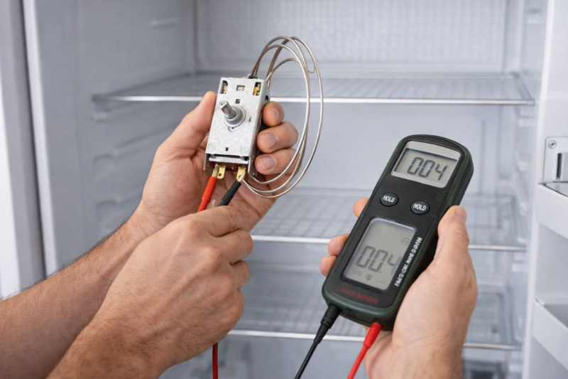 Как проверить термостат холодильника?