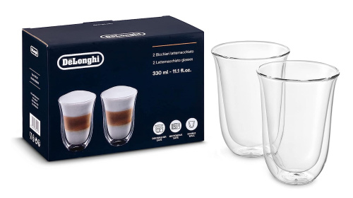 Набор стаканов Delonghi Latte Macchiato 220 мл 2 шт DLSC312 5513284171 5513214611
