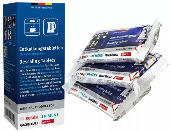 Таблетки удаления накипи для кофемашин Bosch 6 шт 00310967 DET201BO Таблетки удаления накипи для кофемашин Bosch 6 шт 00310967 DET201BO