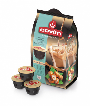 Кофе в капсулах COMPATIBILI DG FLOWPACK NOCCIOLINO 16 шт.