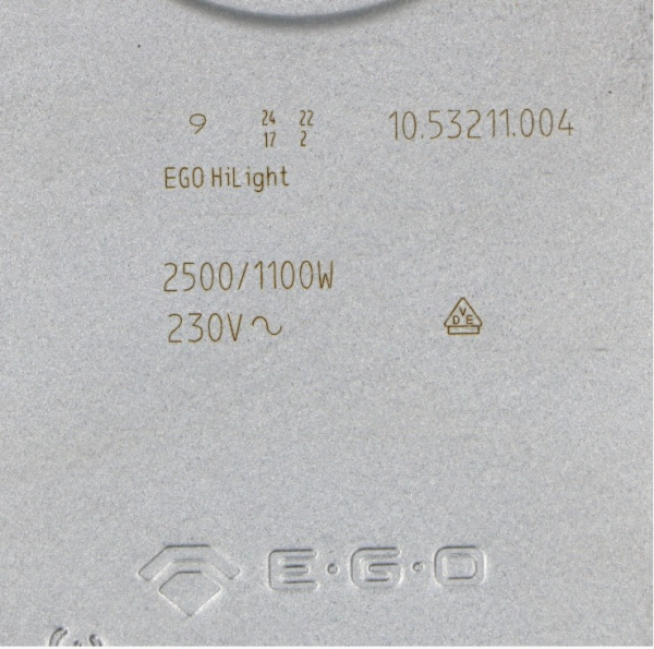 Конфорка для электроплиты Universale 2500/1100 Вт Ø250mm 10.53211.004 COK1059UN