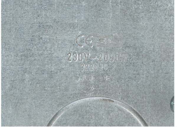 Конфорка чугунная для электроплиты 220*220 мм 2000 Вт COK080UN