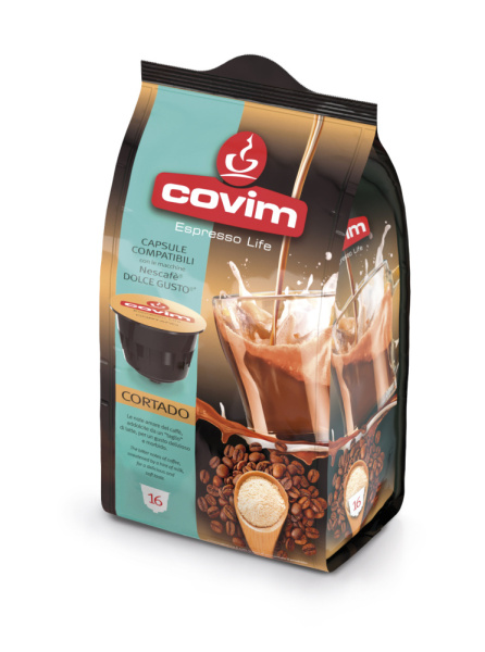 Кофе в капсулах COMPATIBILI DG FLOWPACK CORTADO 16 шт.