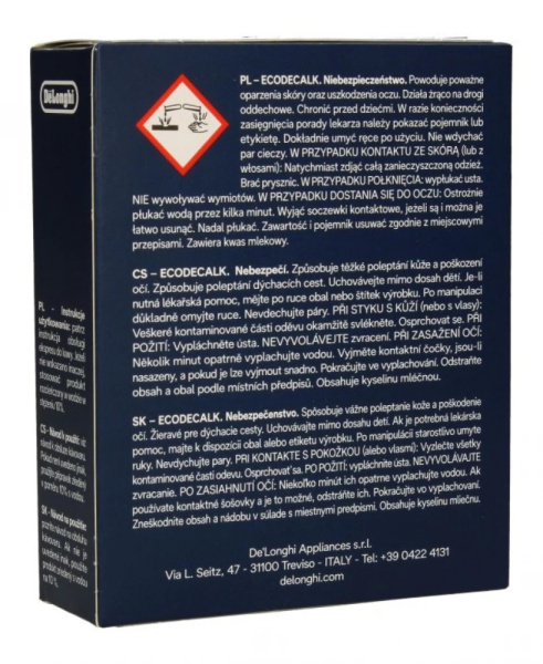 Средство от накипи EcoDecalk для кофемашин DeLonghi 200 мл DLSC202 5513284381