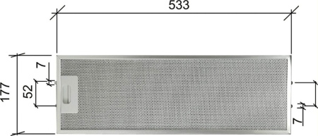 Фильтр жироулавливающий для вытяжки Elica Indesit GF023C C00098625