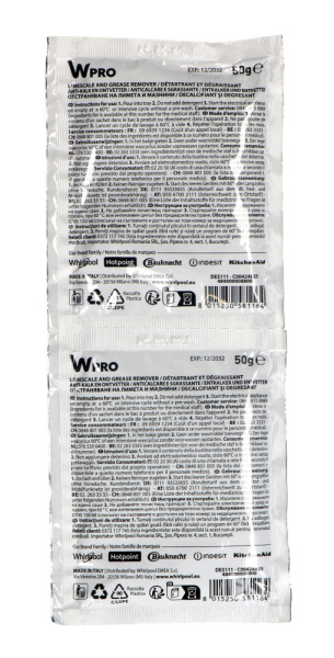 Средство для удаления накипи и жира для посудомоечной машины Professional Wpro 484000008810