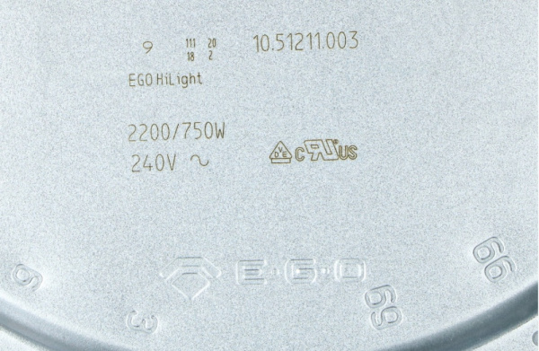 Конфорка для электроплиты Universale  2200 Вт Ø205mm 10.51211.003 COK1058UN