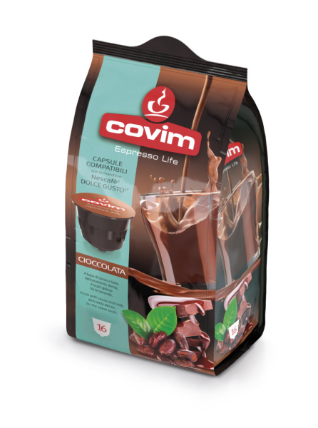 Кофе в капсулах COMPATIBILI DG FLOWPACK CIOCCOLATA 16 шт.
