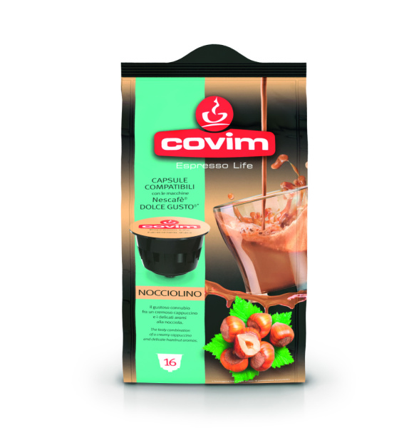 Кофе в капсулах COMPATIBILI DG FLOWPACK NOCCIOLINO 16 шт.
