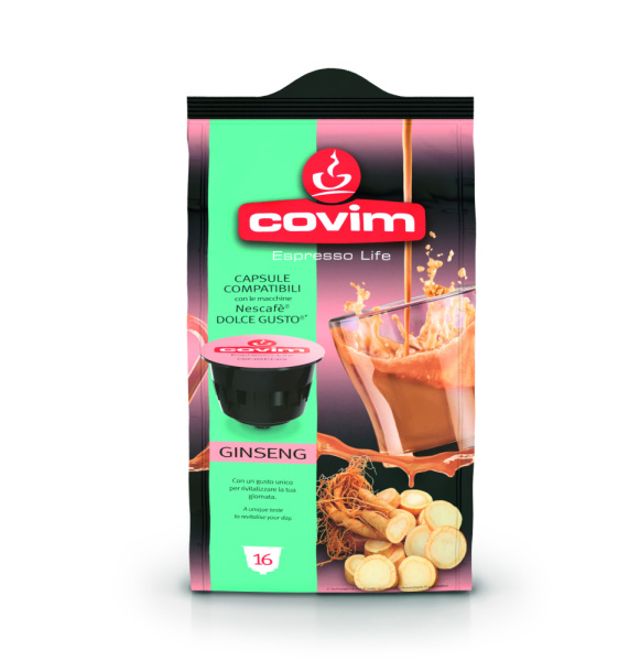 Кофе в капсулах COMPATIBILI DG FLOWPACK GINSENG 16 шт.