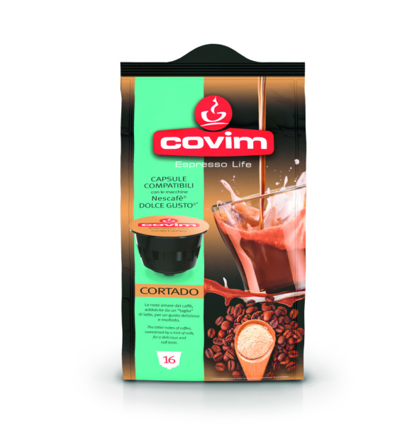 Кофе в капсулах COMPATIBILI DG FLOWPACK CORTADO 16 шт.